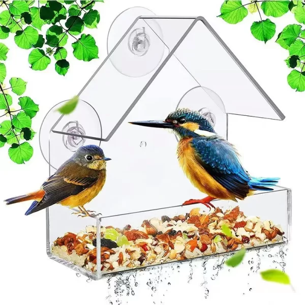 Transparent House Bird Feeder