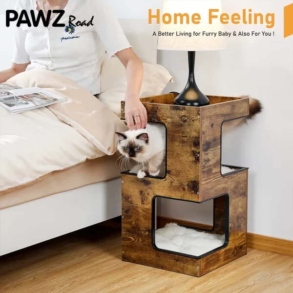 Modern Cat Tree with Scratcher Board