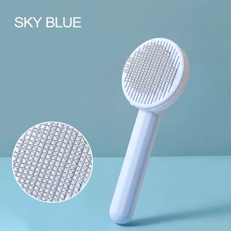 Pet Cat Brush Comb Self Cleaning Slicker Brush For Cat Hair Removes Tangled Pet Hair Massages Comb Cats Accessories - Image 7