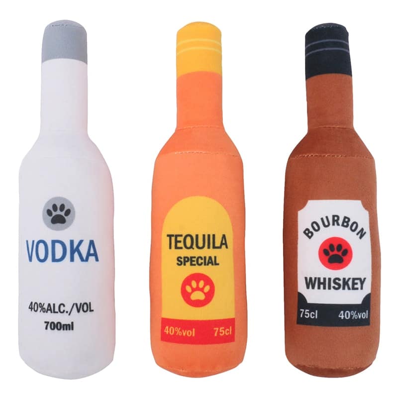 Squeaky Champagne Tequila Bottle Shape Toy - Image 13
