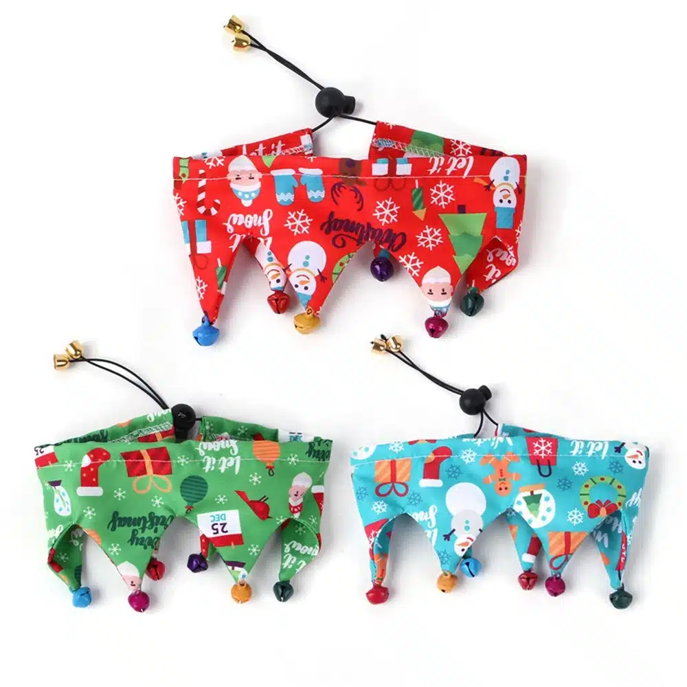 Pet Scarf Bandanas Christmas Dress Up Cat, Kitten, Puppy or small Dog Neckerchief - Image 2