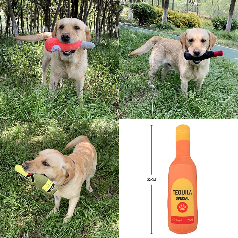 Squeaky Champagne Tequila Bottle Shape Toy - Image 15
